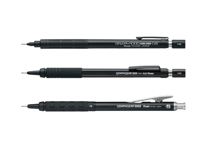 Pentel Drafting Pencil 60th Anniversary Limited Set All Black 3-Piece Collection