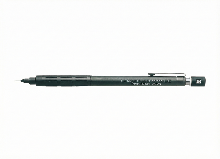 Pentel Graph 1000 Mechanical Drafting Pencil - Black Professional Specification - PG1000 Series