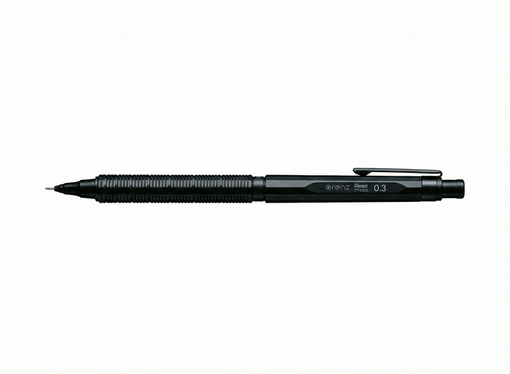 Pentel Orenz Nero Automatic Mechanical Pencil - Matte Black Iron-Nylon Composite Body - PP3000 Series