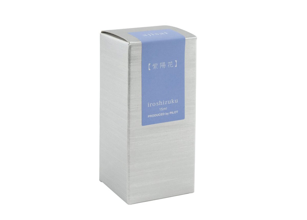Pilot Iroshizuku Ajisai (Hydrangea) 15ml fountain pen ink silver packaging box