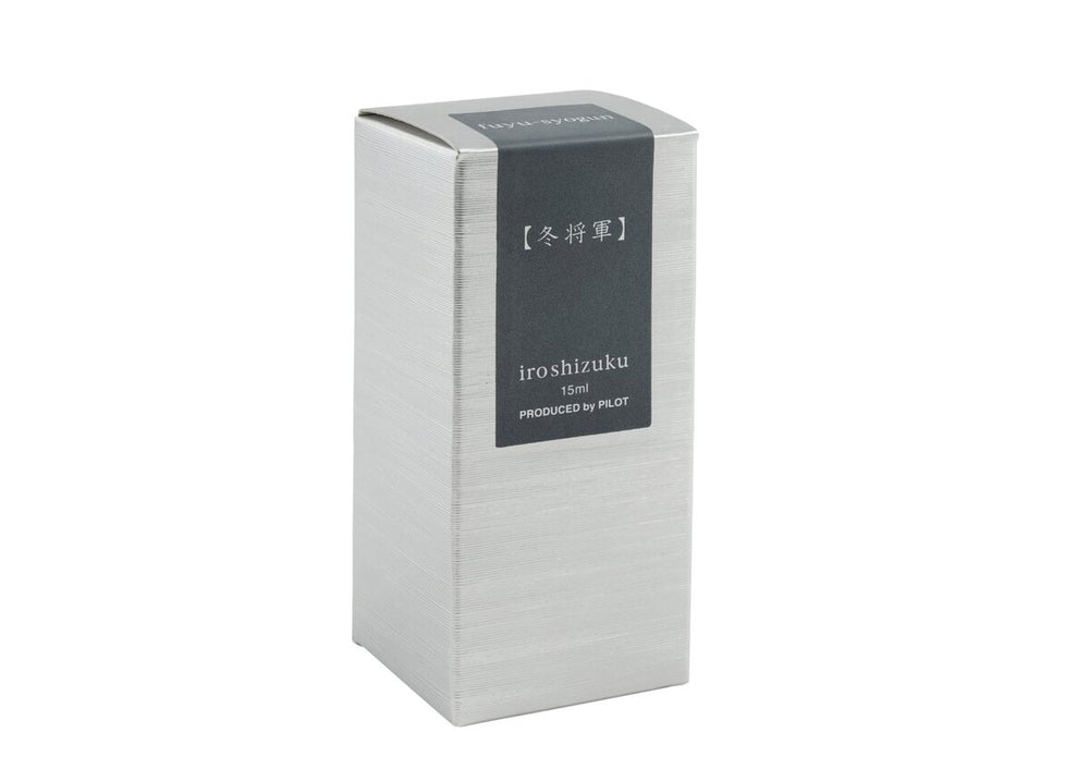 Pilot Iroshizuku Fuyu-syogun (Old Man Winter) 15ml fountain pen ink silver packaging box