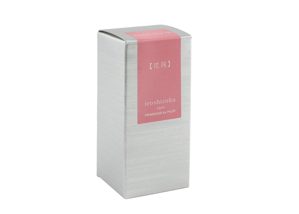 Pilot Iroshizuku Hana-ikada (Cherry Blossom Petals) 15ml fountain pen ink silver packaging box