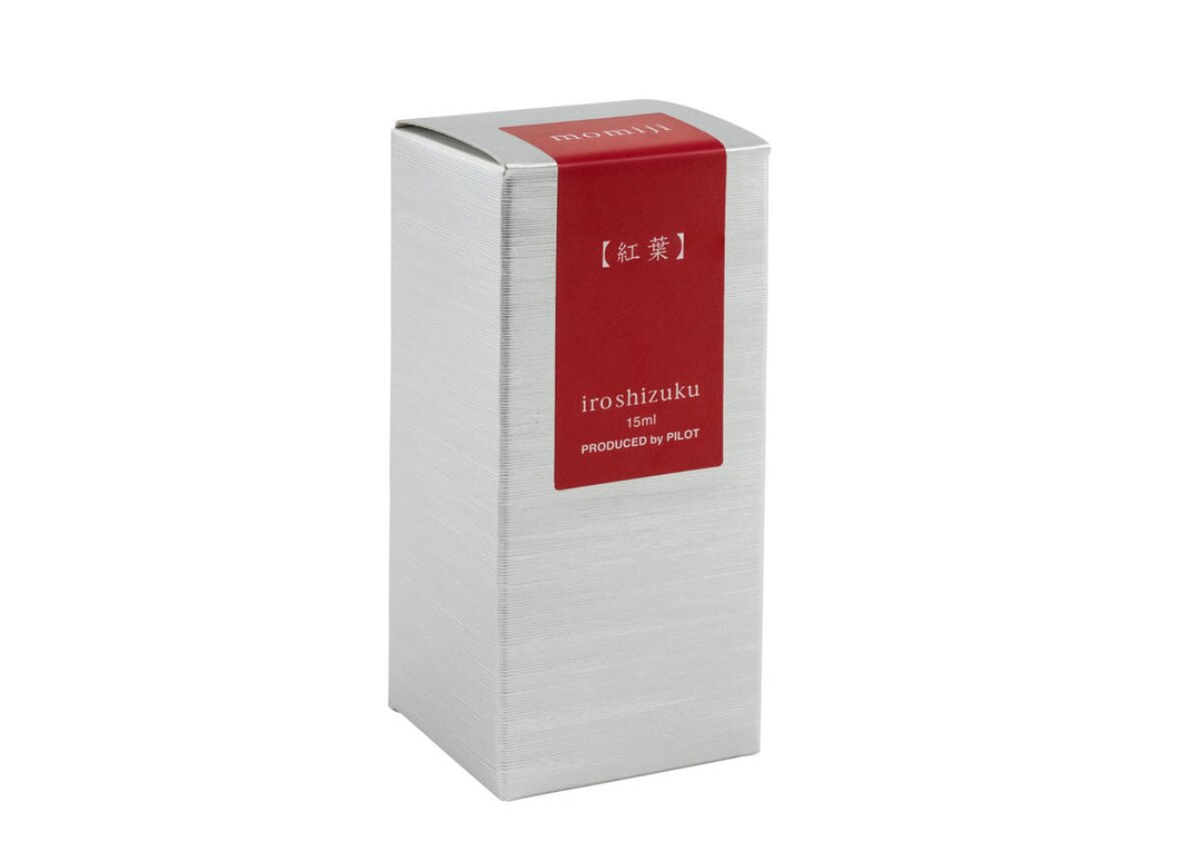 Pilot Iroshizuku Momiji (Autumn Leaves) 15ml fountain pen ink silver packaging box