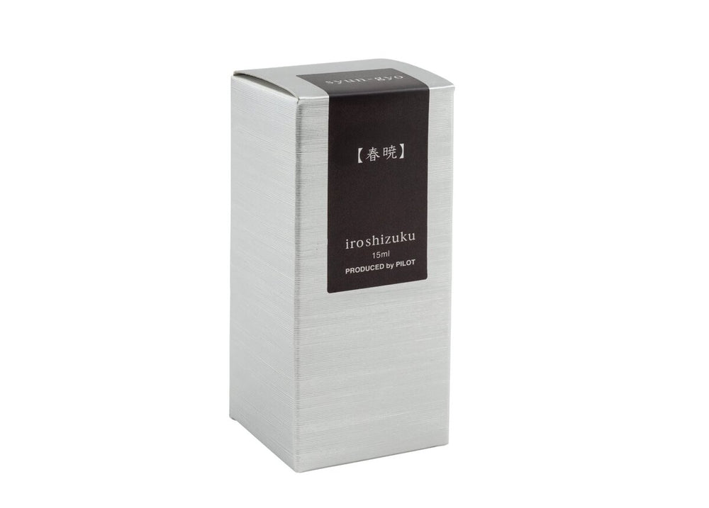 Pilot Iroshizuku Syun-gyo (Spring Dawn) 15ml fountain pen ink silver packaging box
