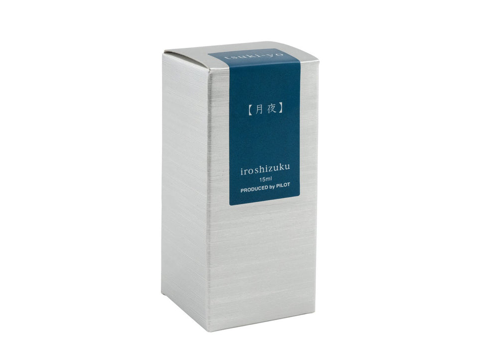 Pilot Iroshizuku Tsuki-yo (Moonlight) 15ml fountain pen ink silver packaging box