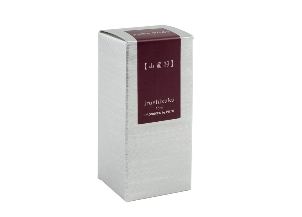 Pilot Iroshizuku Yama-budo (Crimson Glory Vine) 15ml fountain pen ink silver packaging box