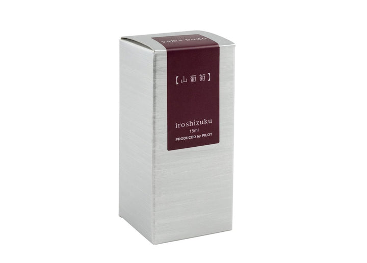 Pilot Iroshizuku Yama-budo (Crimson Glory Vine) 15ml fountain pen ink silver packaging box
