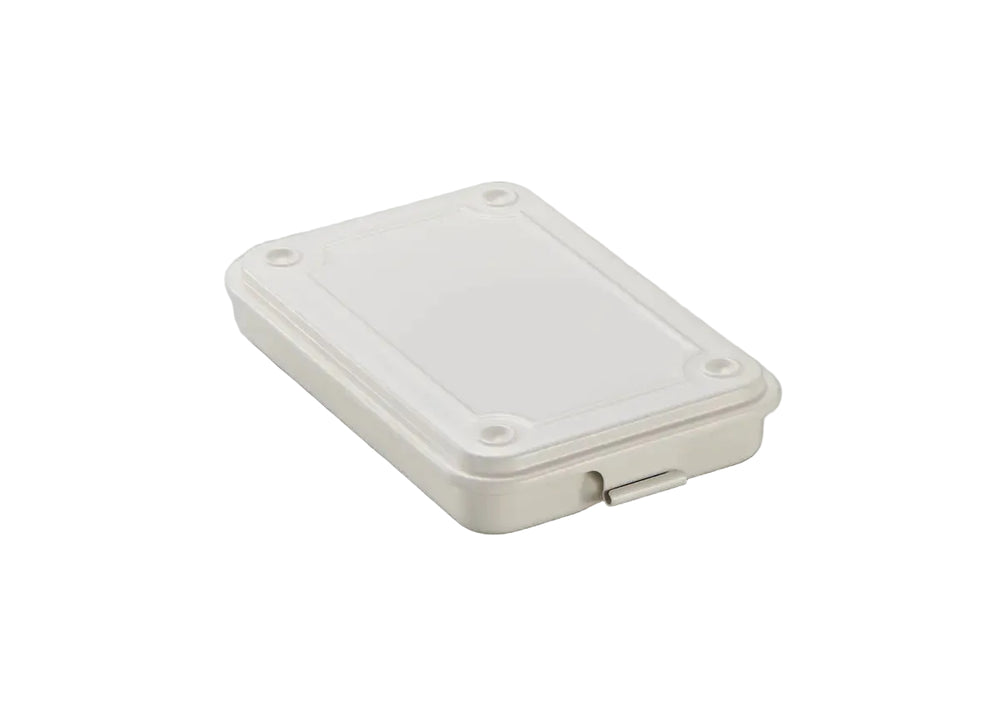 TOYO T-152 Steel Toolbox in White. Low-profile Japanese pressed steel case for fountain pens and everyday carry.