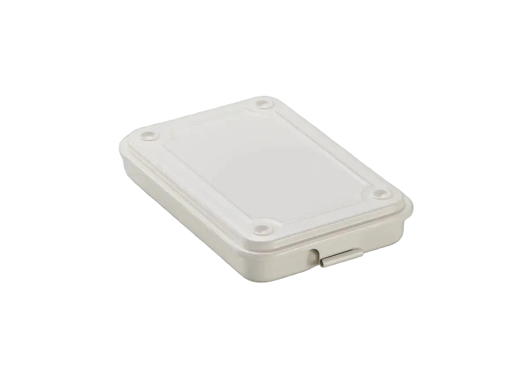 TOYO T-152 Steel Toolbox in White. Low-profile Japanese pressed steel case for fountain pens and everyday carry.