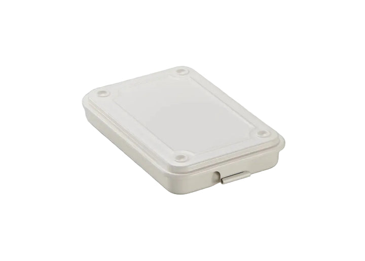 TOYO T-152 Steel Toolbox in White. Low-profile Japanese pressed steel case for fountain pens and everyday carry.