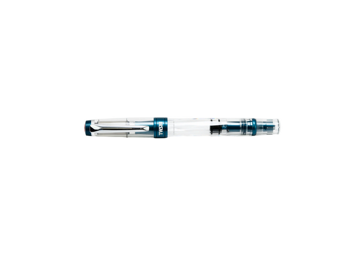 TWSBI Diamond 580ALR Fountain Pen – Prussian Blue on a white background