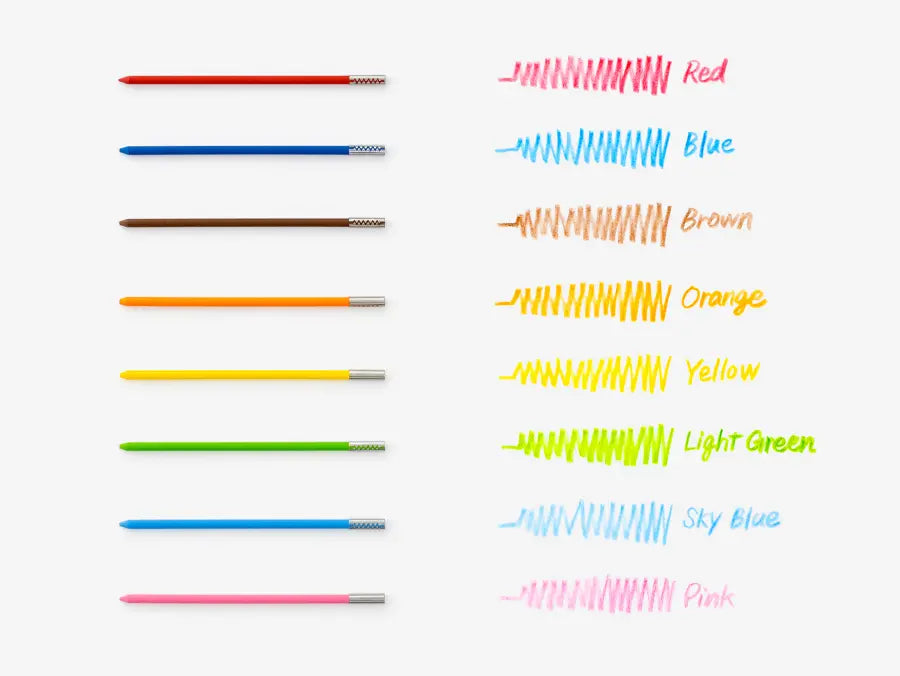 Color chart for Pentel Art Multi 8 CH2 leads showing Diazo non-copy and PPC non-copy capabilities.
