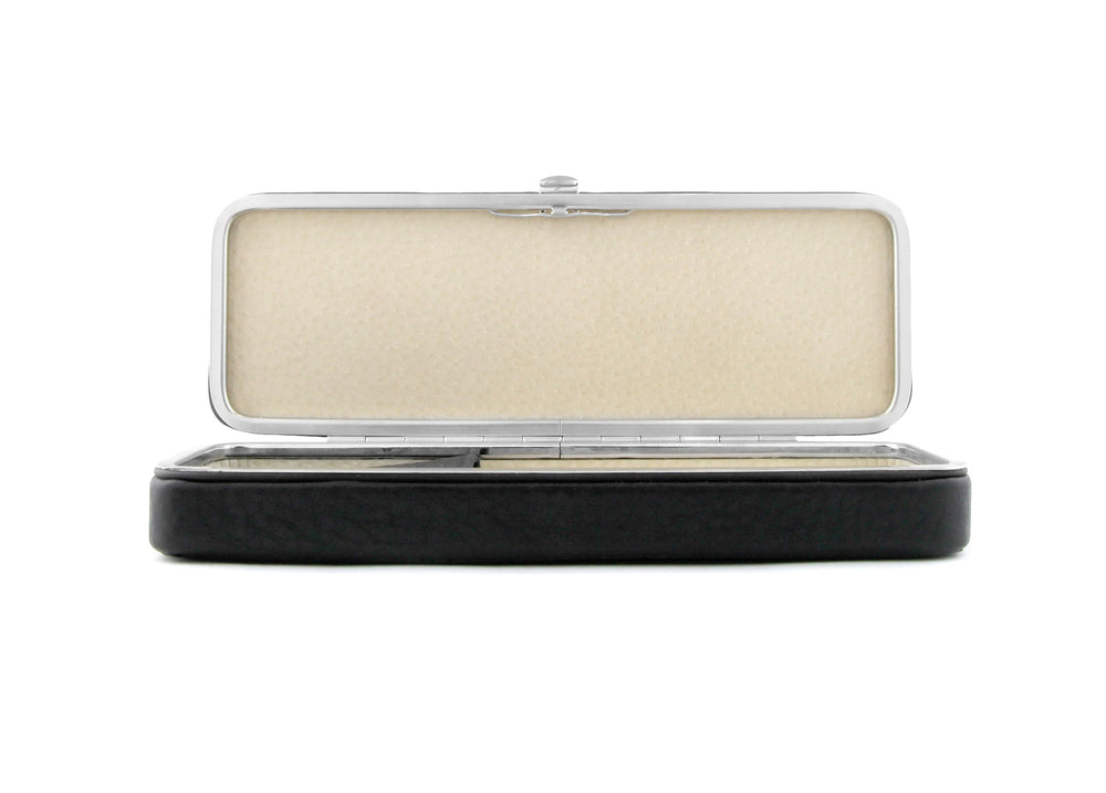 F. Hammann 3983 Framed Leather 3-Pen Case – Black Chervo - Pen & Tool
