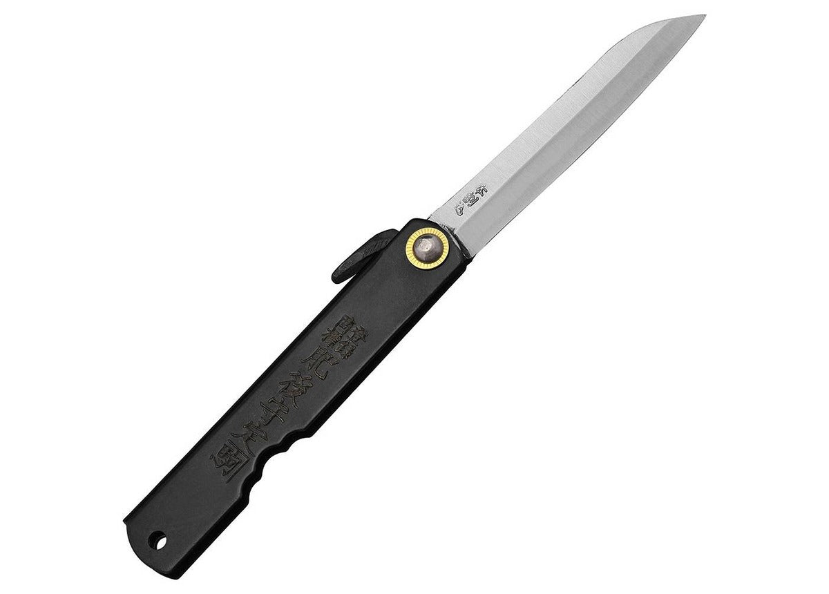 Higonokami White Paper Steel Leaf Blade Black L | Japanese Folding
