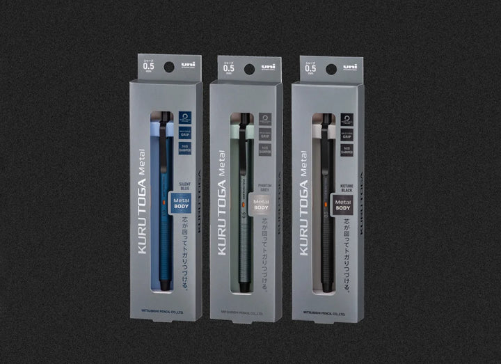 Official Uni Kuru Toga Metal M5-KH Premium Minimalist Paper Box Packaging - Sleek Japanese Gift Presentation