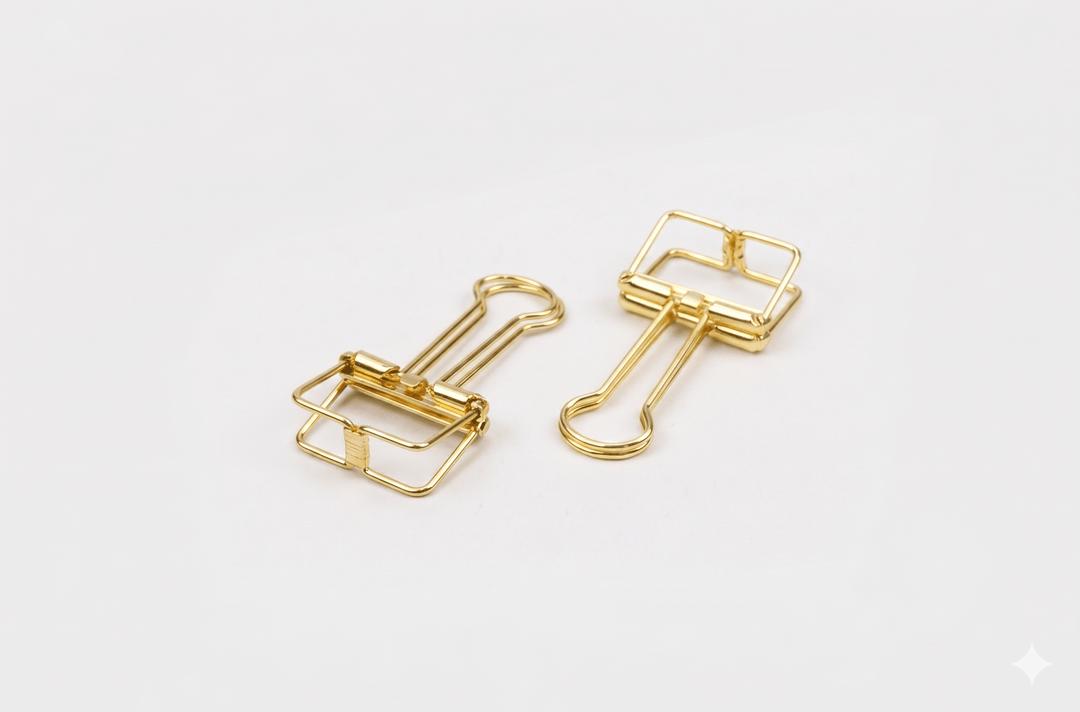 TOOLS to LIVEBY Skeleton Binder Clip - Gold - Pen & Tool