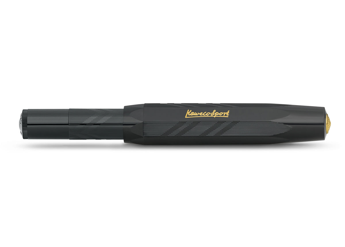 Kaweco Classic Sport Black Guilloche Caneta Esferográfica de luxo