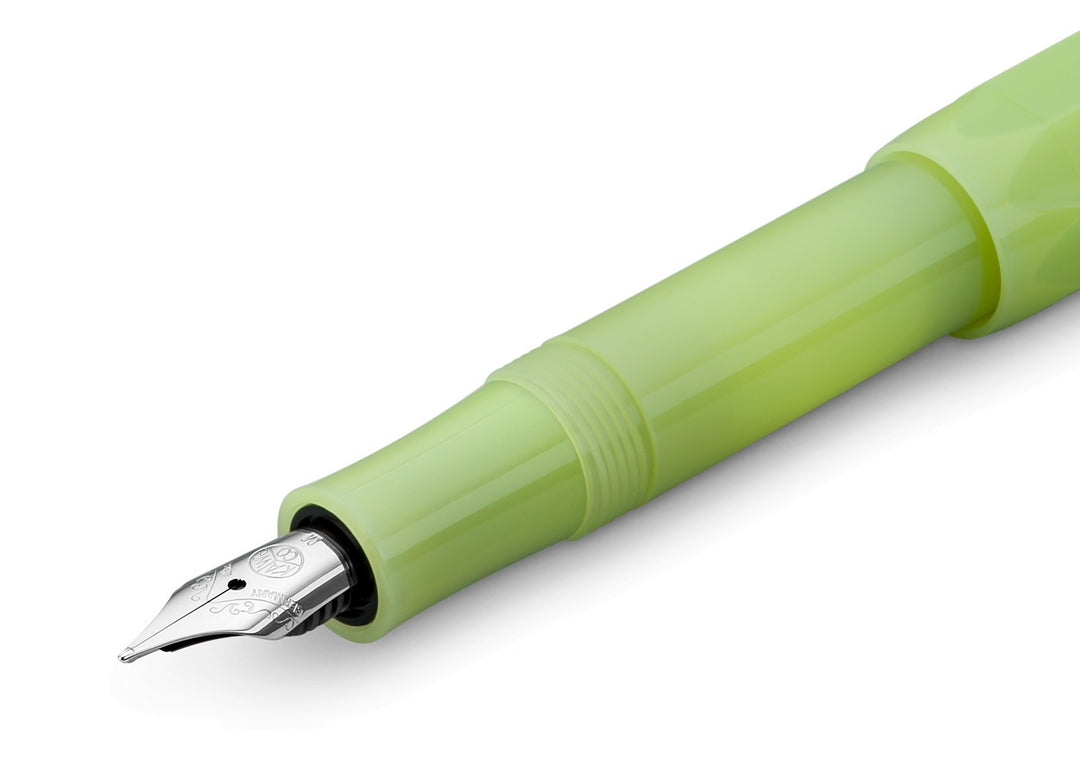 KAWECO FROSTED SPORT FOUNTAIN PEN FINE LIME