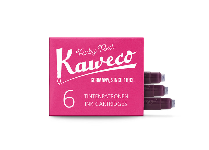 KAWECO INK CARTRIDGES 6 PIECES RUBY RED