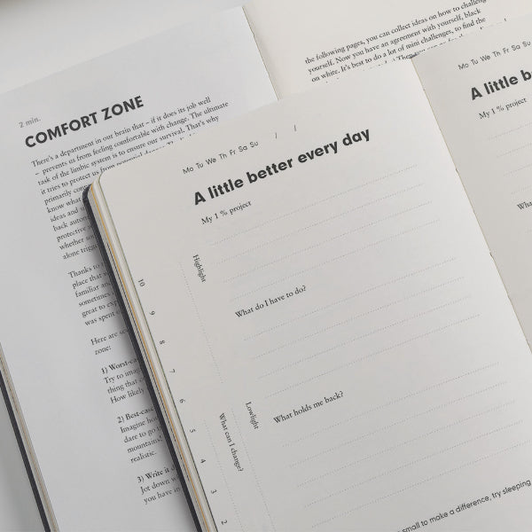 Leuchtturm1917 Change Journal A5 Medium Sage Open Pages with Guided Prompts