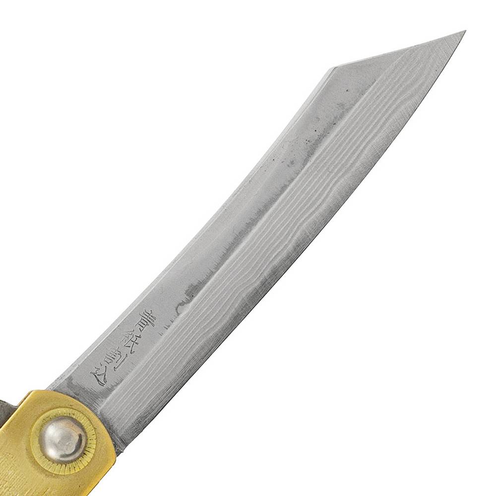 HIGONOKAMI DAMASCUS STEEL BAMBOO TIGER EDITION BRASS L