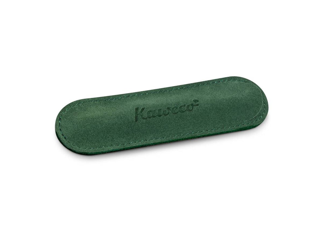 KAWECO SPORT 1-PEN ECO VELOUR LEATHER POUCH GREEN