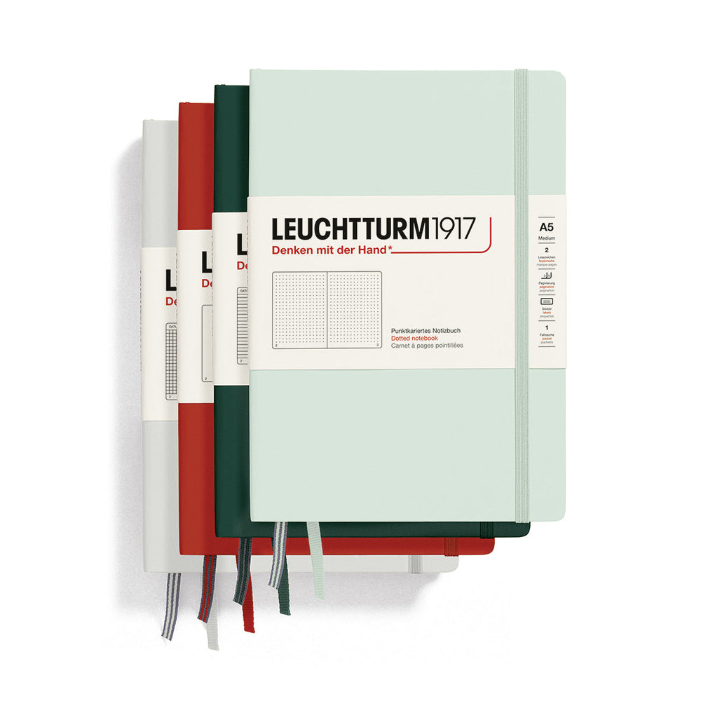 Leuchtturm1917 A5 Notebook Mint Green — closed hardcover front view