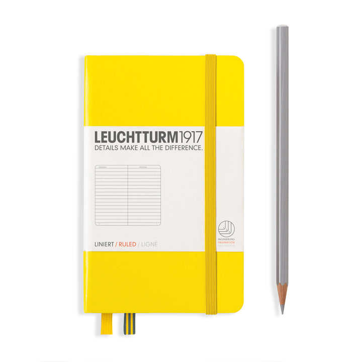 LEUCHTTURM1917 HARDCOVER POCKET NOTEBOOK A6 LEMON