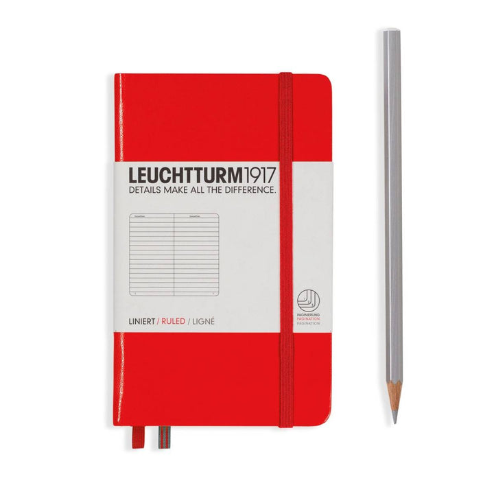 LEUCHTTURM1917 HARDCOVER POCKET NOTEBOOK A6 RED