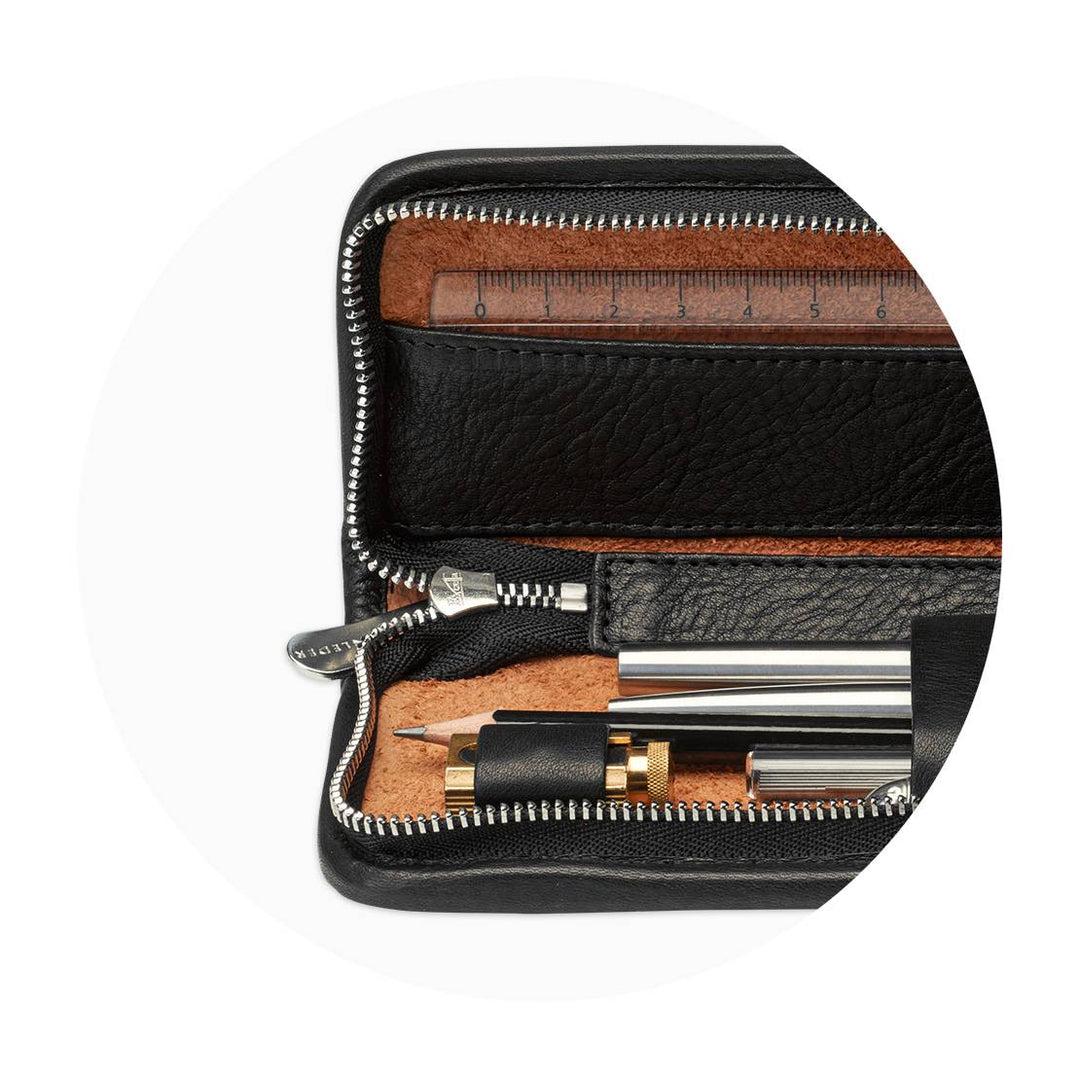 SONNENLEDER BOLL PEN CASE BLACK